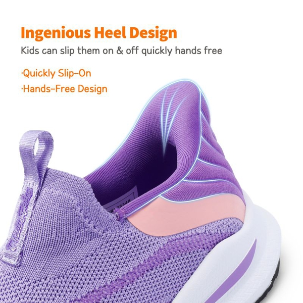 Kids Breathable Athletic Walking Sneakers - PURPLE - 2
